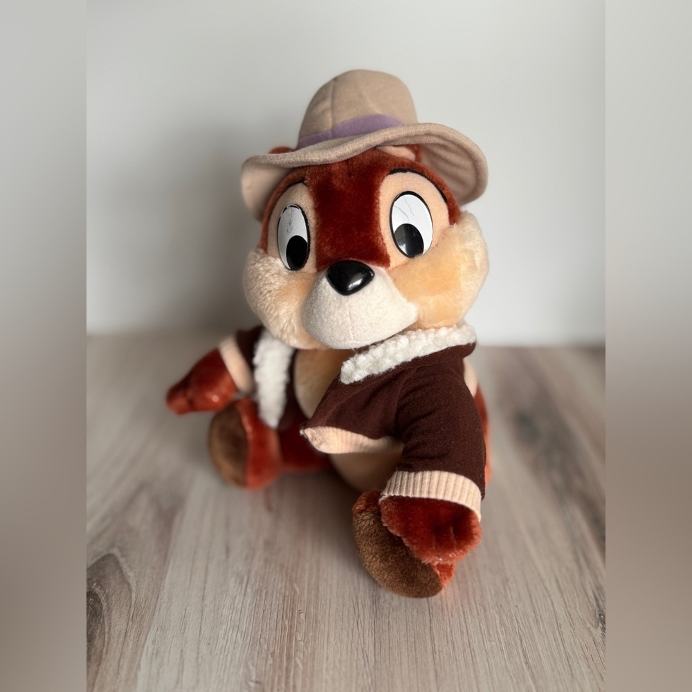 Vintage 90s Disney Parks Rescue Ranger Chip Plush – 12” Stuffed Animal
